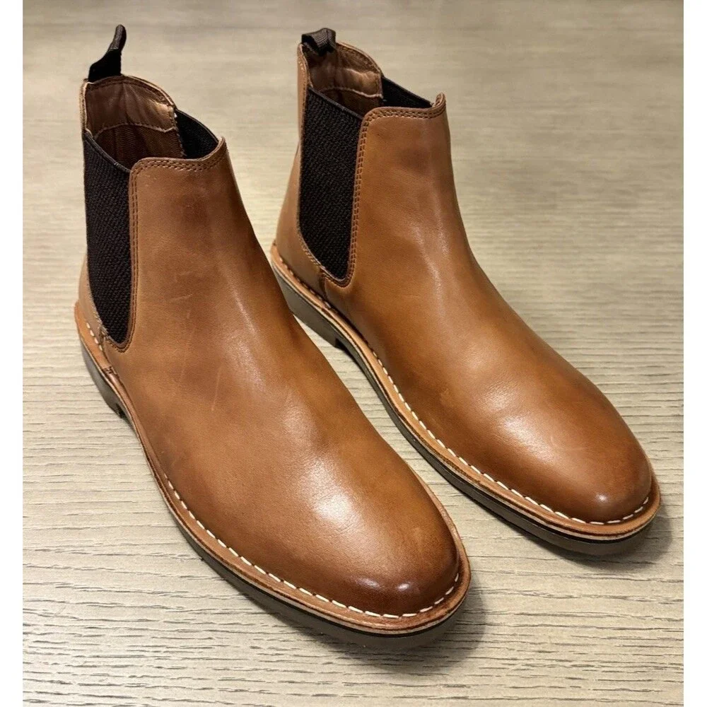Steve Madden Men’s Hartford Leather Chelsea Boots. Size 8.5
